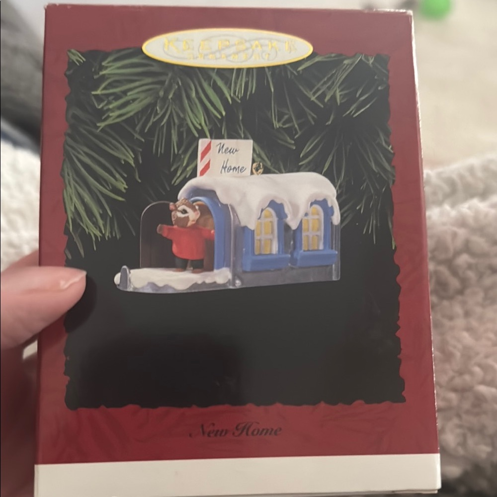 Christmas Ornament with Santa and Snow